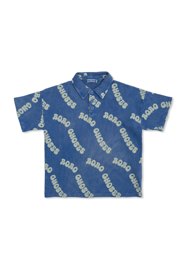 Cotton polo with logo, zdjęcie 1 Cotton polo with logo od Bobo Choses