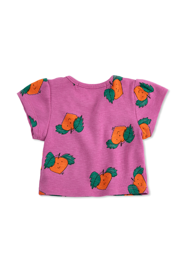 Bobo Choses Prążkowany t-shirt z nadrukiem