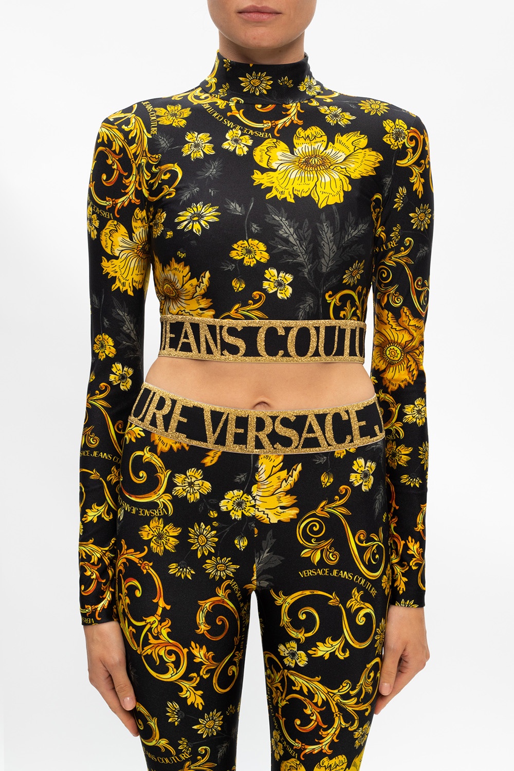 VERSACE JEANS COUTURE, Brown Women's Crop Top