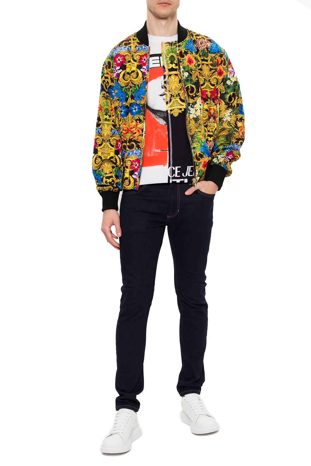 Multicolour Baroque pattern T-shirt Versace - Vitkac HK