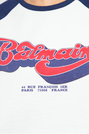 Balmain Krótki t-shirt z logo