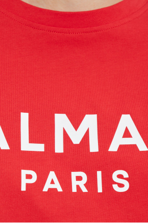 Balmain Short T-shirt with printed logo