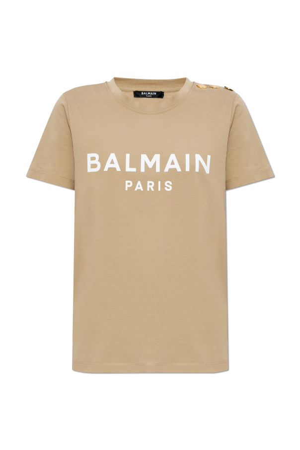 Balmain T-shirt z nadrukowanym logo