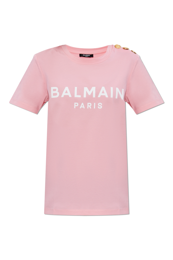 Balmain T-shirt z nadrukowanym logo