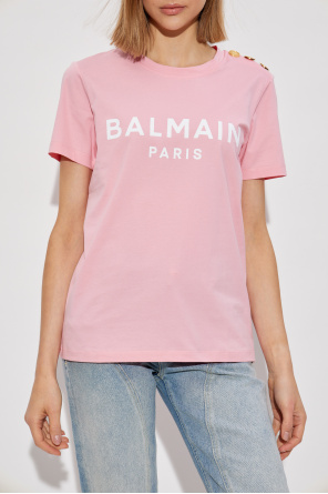 Balmain T-shirt z nadrukowanym logo