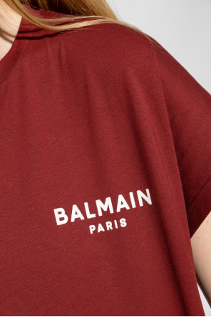 Balmain Balmain cropped logo-print T-shirt