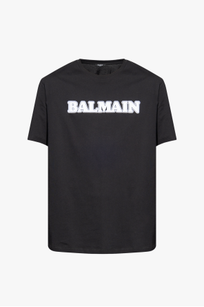 Balmain logo-print short-sleeve T-shirt Blau