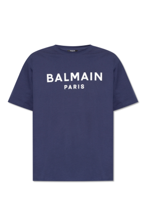 Balmain abstract-print collarless shirt