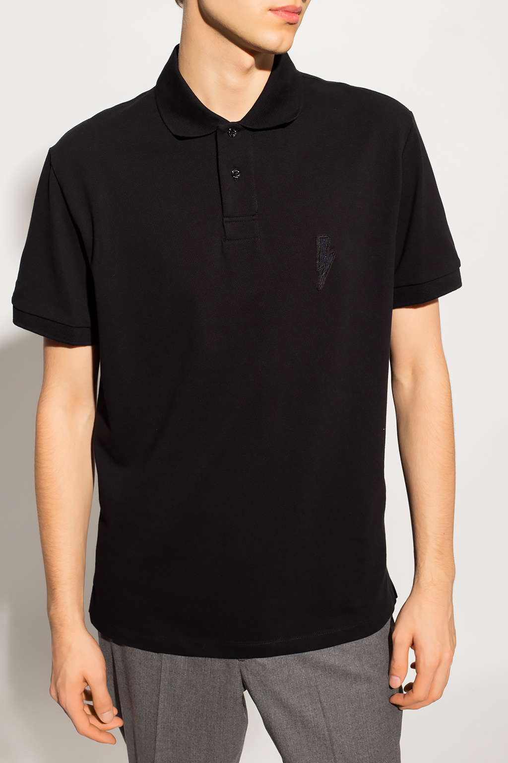 Neil Barrett Moncler Enfant logo patch polo top