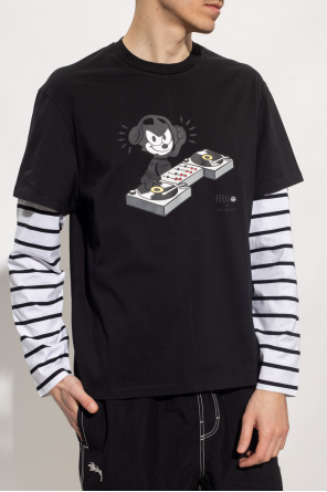 Neil Barrett msgm logo print cat partnered t shirt item