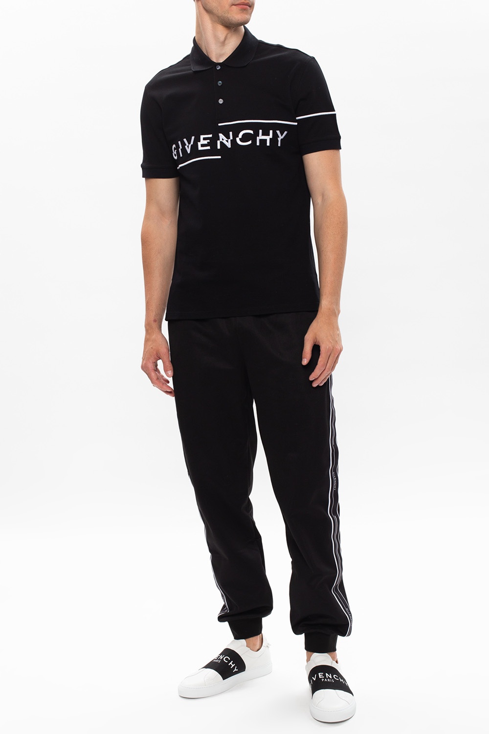 Givenchy Logo-embroidered polo shirt | Men's Clothing | Vitkac