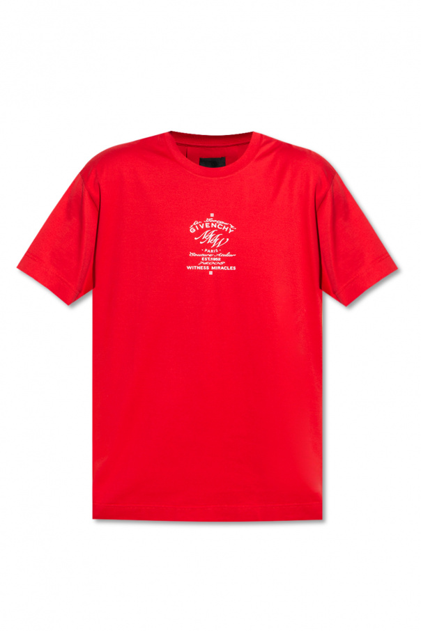 Red Cotton T-shirt Givenchy - Vitkac KR
