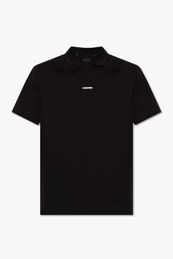 Givenchy Weekend Offender Beżowa koszulka Cenere polo z kratką na ramionach