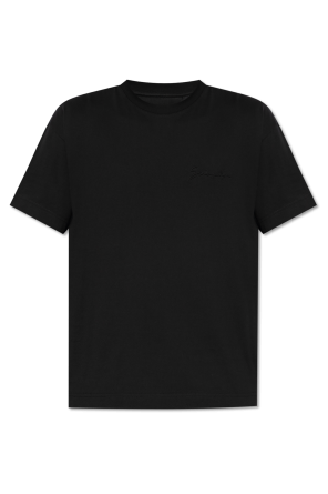 T-shirt with embossed logo