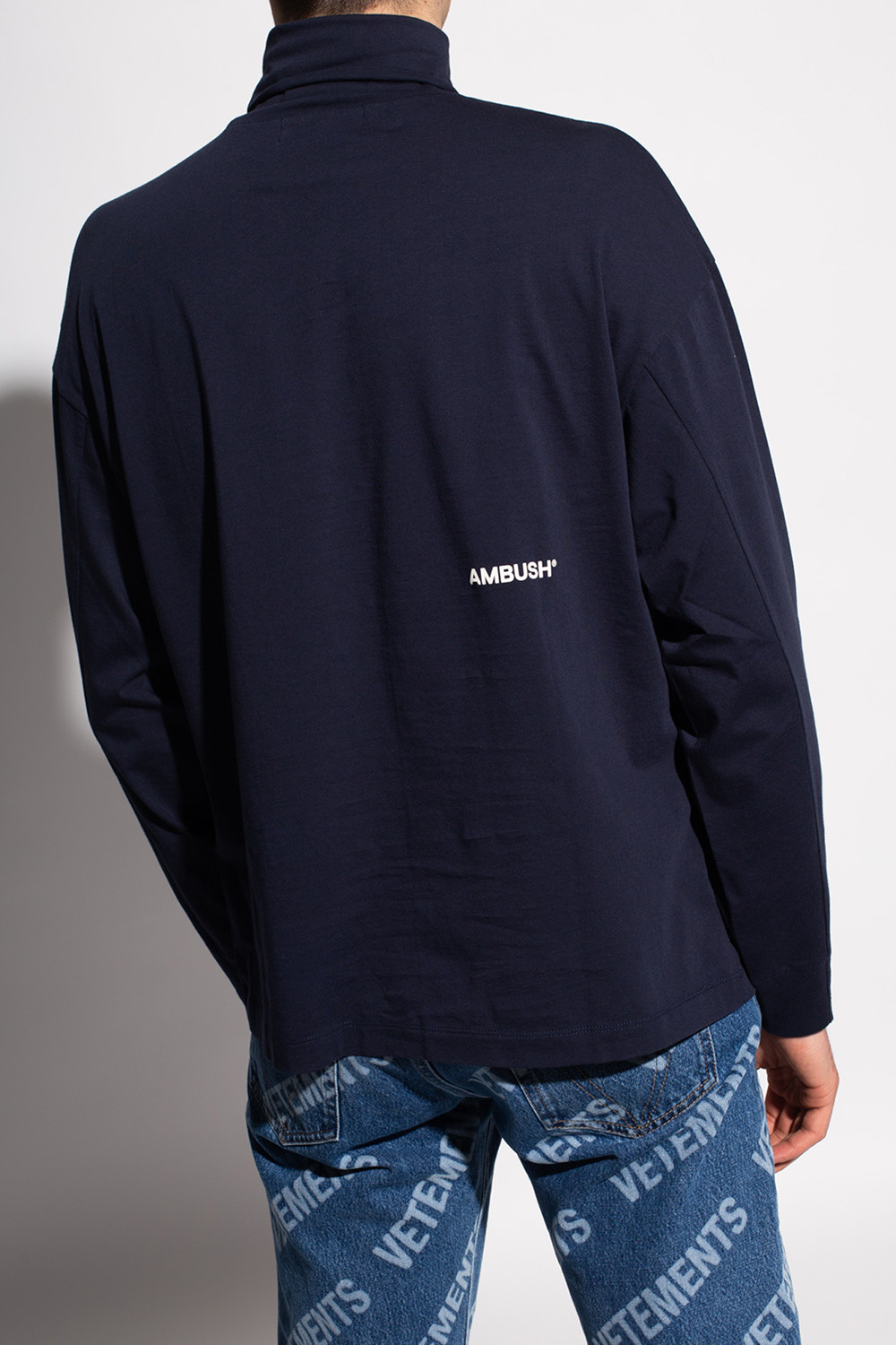 Ambush T-shirt with stand-up collar