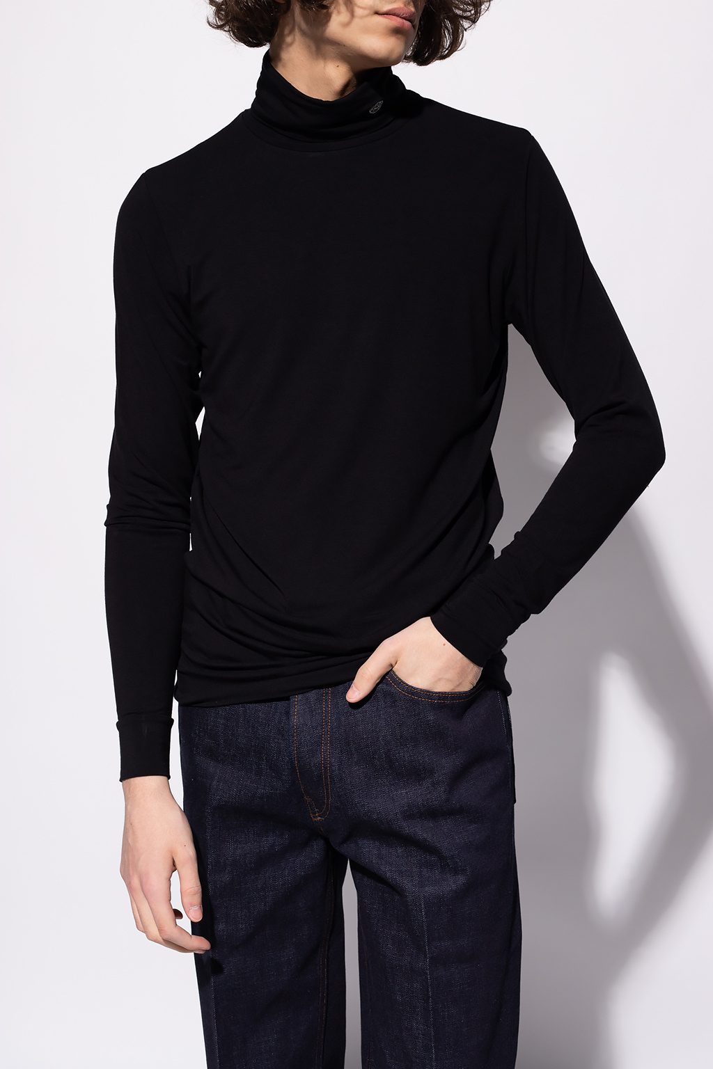 Ambush Calvin Klein Jeans Big & Tall Schmales T-Shirt mit Monogramm-Logo in Schwarz