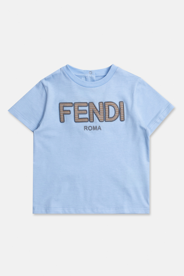 Fendi Kids Fendi Kuriertasche mit Logo-Prägung Schwarz