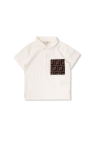 Versace Jeans Couture T-shirts i polo biała koszulka Crewneck White Jersey Srebrna folia z przodu