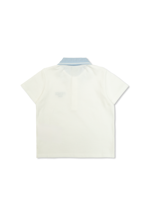 Fendi Kids Polo z wyszytym logo