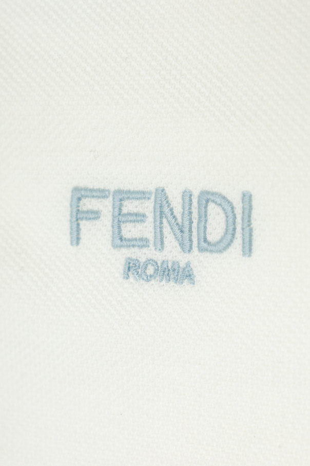 Fendi Kids Polo z wyszytym logo