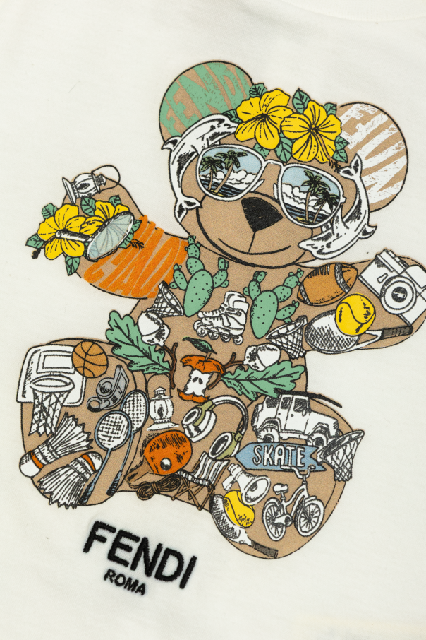 Fendi Kids Camiseta con estampado de colores