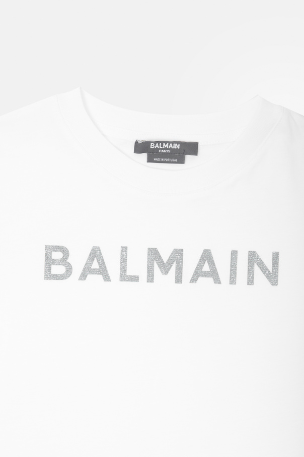 Balmain Kids T-shirt with metallic logo