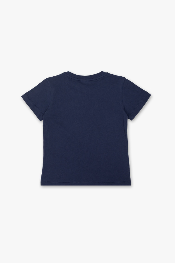 Balmain embellished-trim Kids Cotton T-shirt with logo