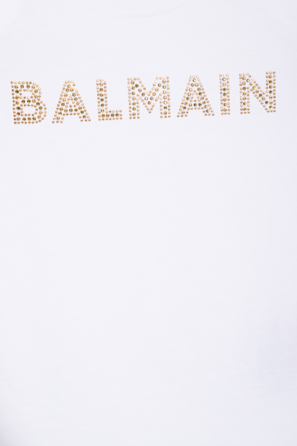 Balmain Kids balmain nylon back print teddy jacket sh08516x017 eab