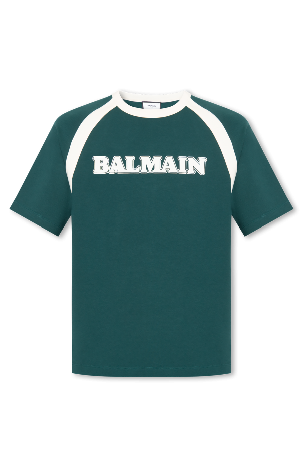 balmain leather Printed T-shirt