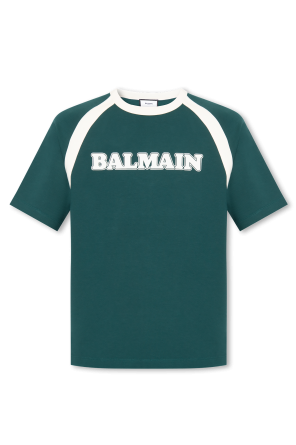 Balmain Kids logo-embossed T-shirt Nero