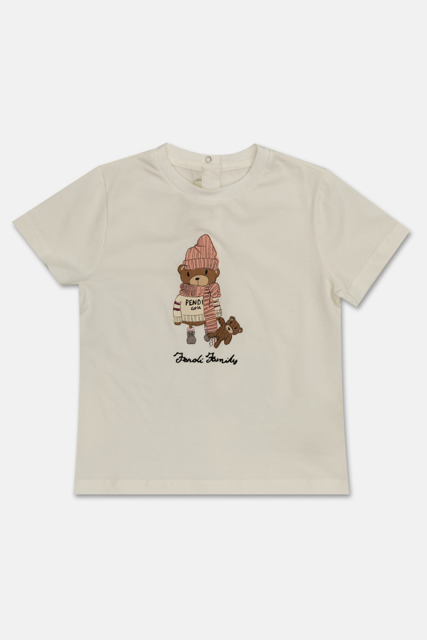 fendi 1980s Kids Printed T-shirt