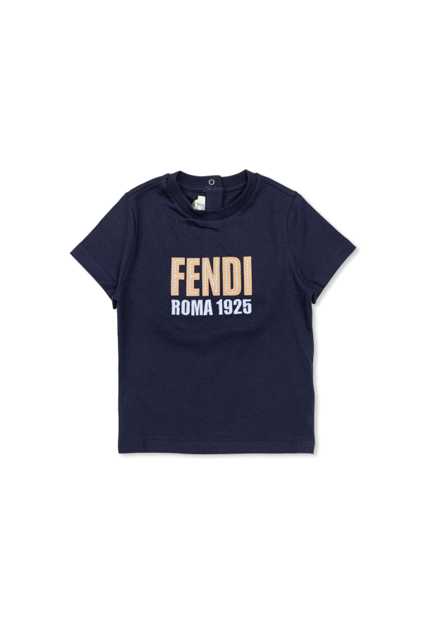T-shirt with logo patch od Fendi Kids