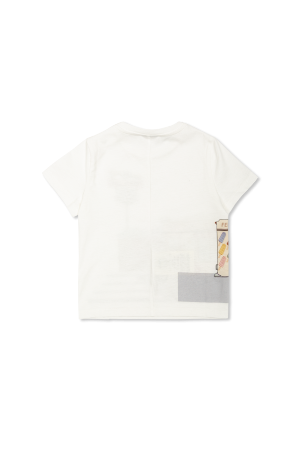 Fendi Kids T-shirt de algodão com estampado