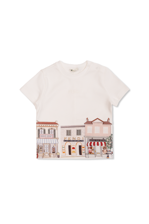 T-shirt with logo od Fendi Kids