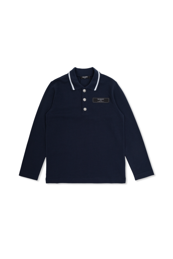 Balmain Kids Polo z naszywką z logo