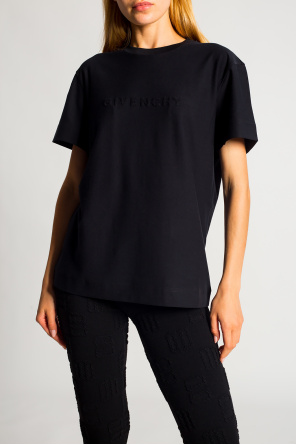 Givenchy T-shirt z logo z tkaniny ‘frotte’