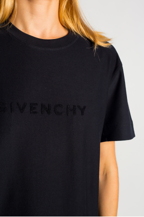 Givenchy T-shirt z logo z tkaniny ‘frotte’
