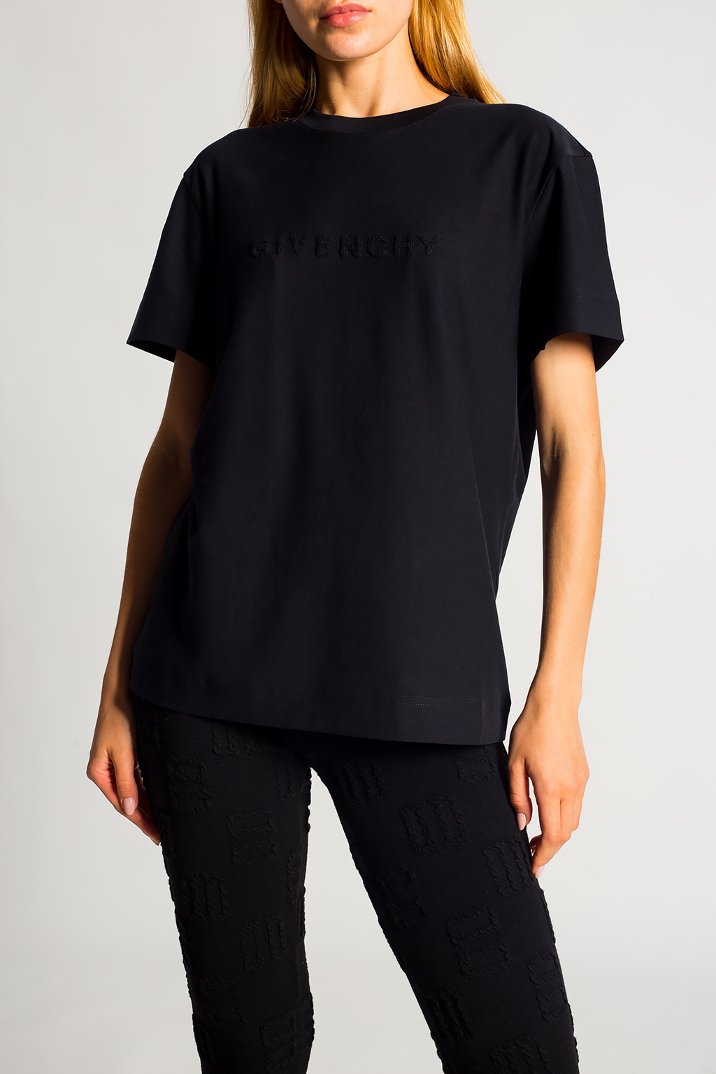 givenchy over-the-knee T-shirt with terrycloth logo