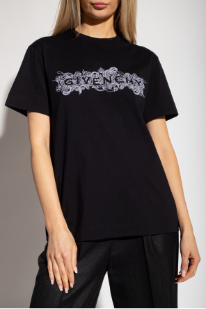 Givenchy faux T-shirt z wyszytym logo