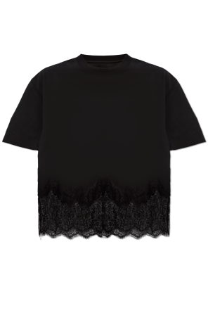 T-shirt with lace trim