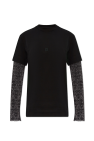 Givenchy BLACK T-shirt with lace sleeves