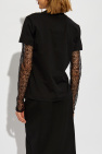 Givenchy BLACK T-shirt with lace sleeves