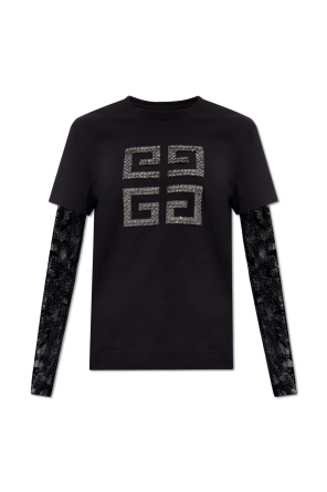 Givenchy crystal-embellished logo T-shirt