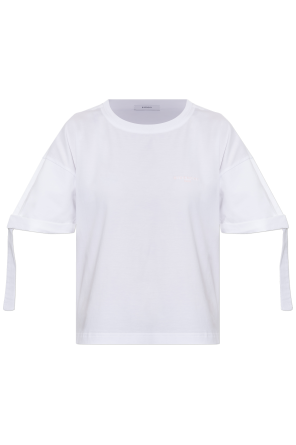T-shirt ze ściągaczami w rękawach od Givenchy
