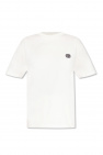adidas T-shirt con logo grande bianca