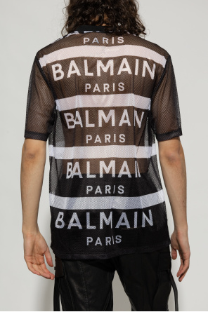 Balmain Balmain logo-embroidered polo shirt