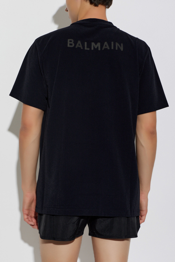 Balmain T-shirt com logótipo bordado