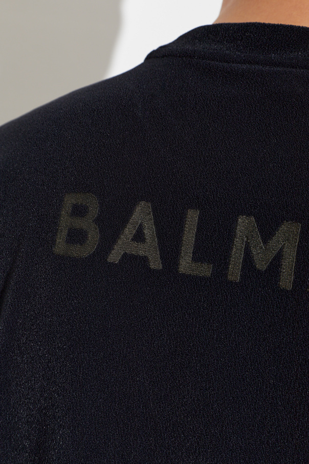 Balmain T-shirt com logótipo bordado