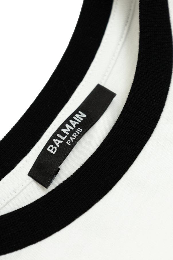 Balmain Kids Camiseta con logo estampado
