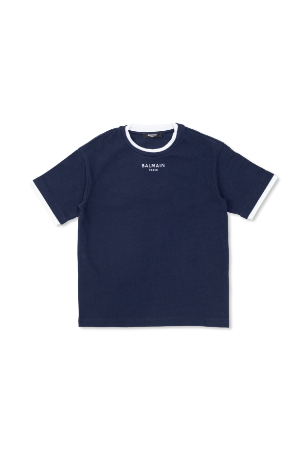 T-shirt with embroidered logo od Balmain Kids